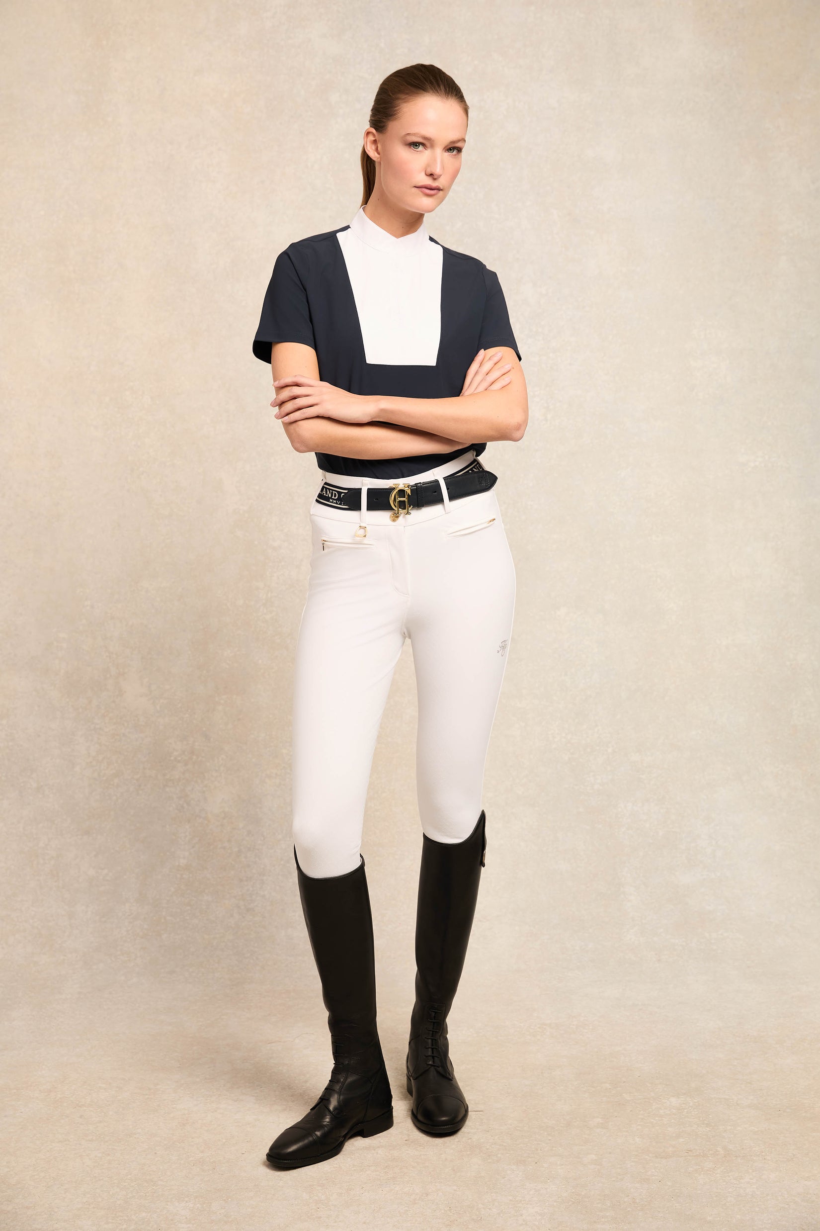 Gatcombe Short Sleeve Showshirt Ink Navy