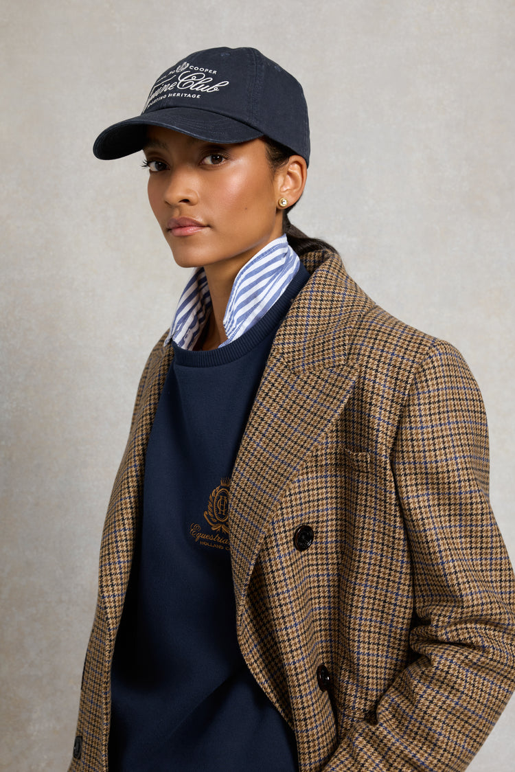 Equine Club Cap Ink Navy Ecru