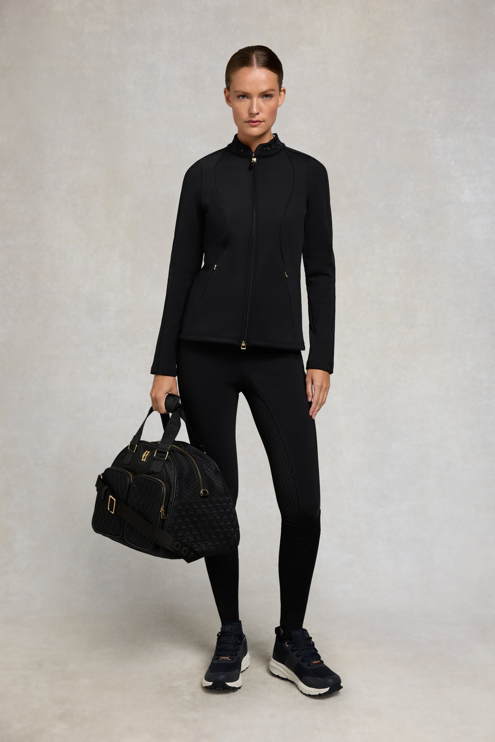 Crystal Zip Jacket Black