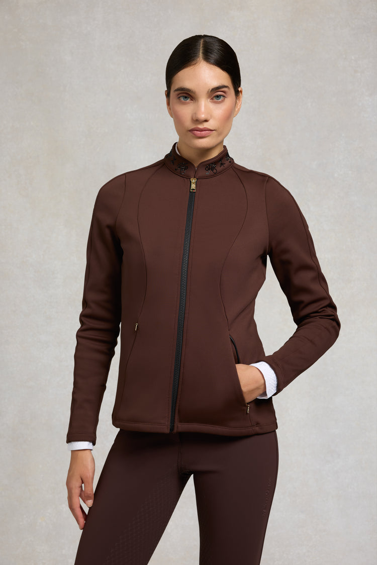 Crystal Zip Jacket Walnut