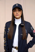 Burghley Equestrian Cap Ink Navy Monogram