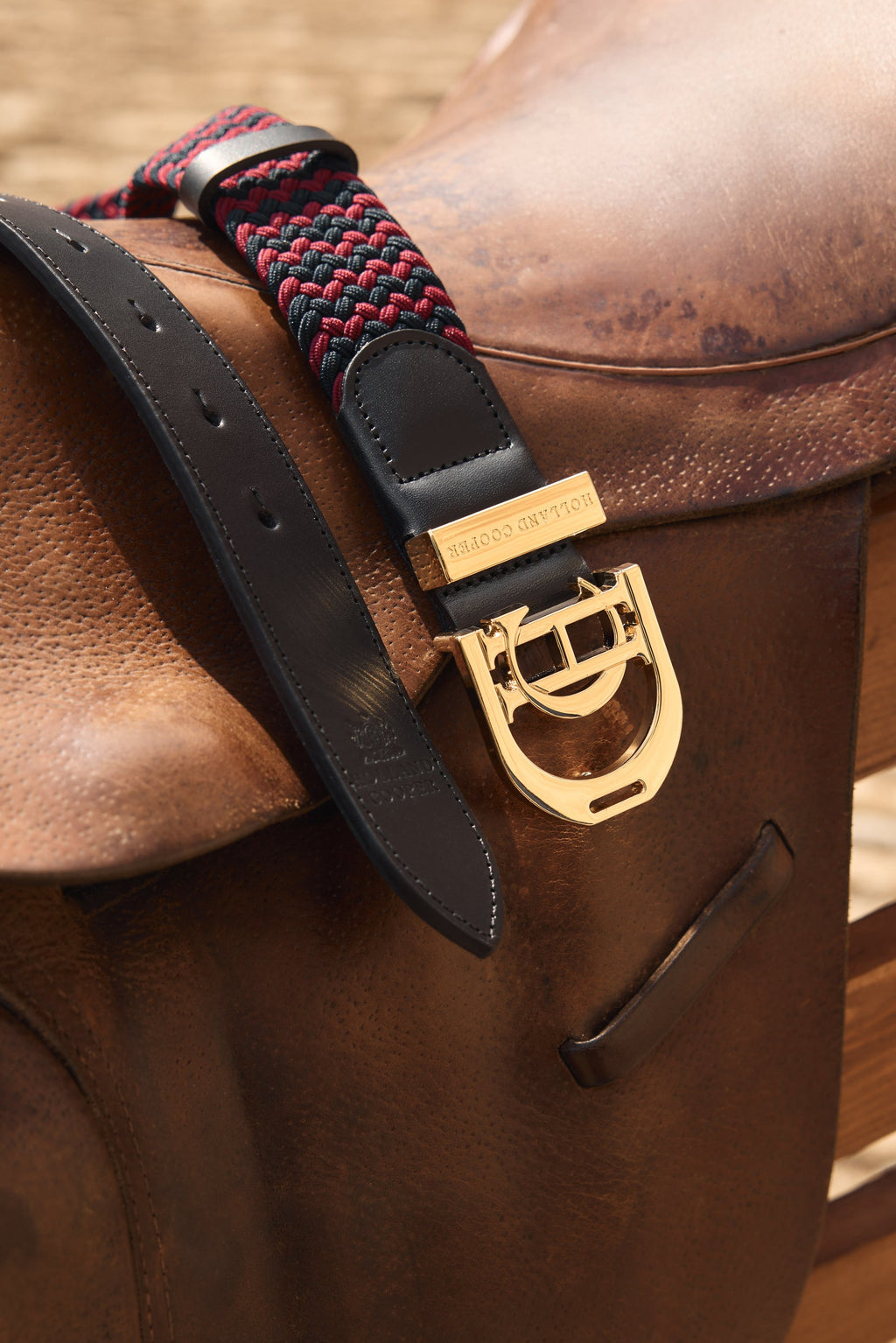 Stirrup Heritage Belt Oxblood Navy